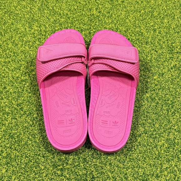 Adidas Originals Pharrell Chancletas HU Size 8 Boost Slides Pink FV7289 - Picture 4 of 6